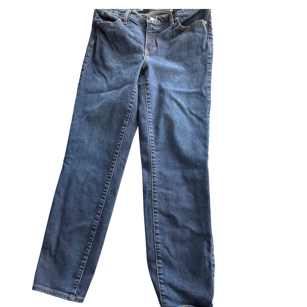 Talbots Flawless Slim Ankle‎ Jeans Womens 8 Dark Wash Blue Denim Pants CN5010